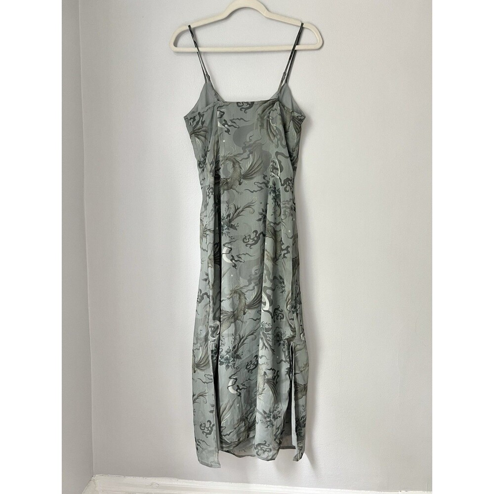 Disturbia Dragon Floral Print Slip Dress Sapphira Midaxi WhimsiGoth Fairy Sz 4 - Picture 5 of 16